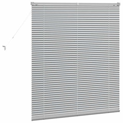 Fensterjalousie mit Vorhängen Manuell Silber Aluminium