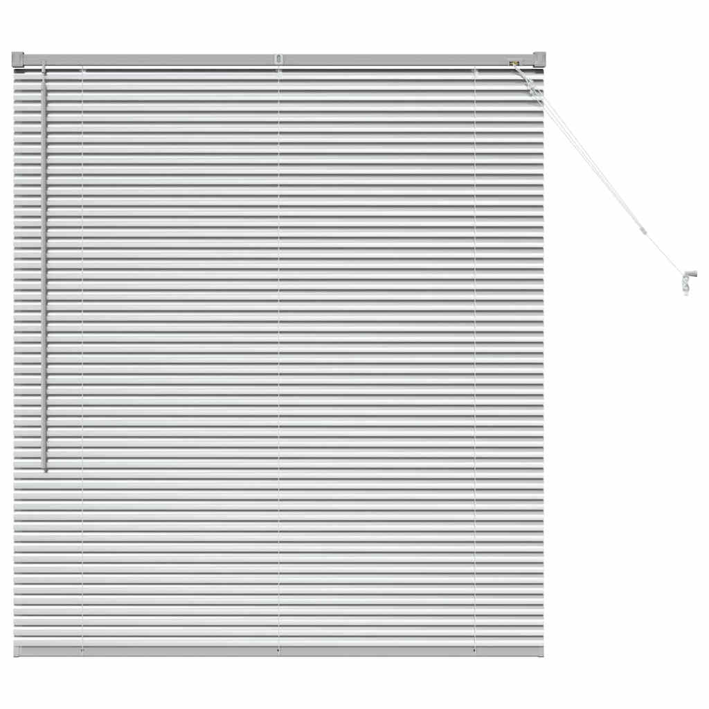 Fensterjalousie mit Vorhängen Manuell Silber Aluminium