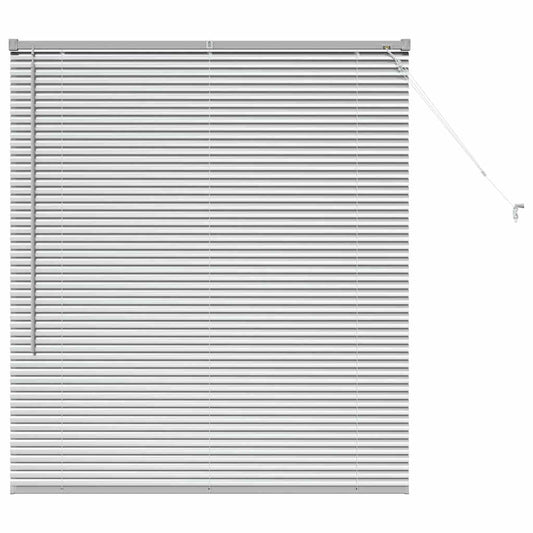Fensterjalousie mit Vorhängen Manuell Silber Aluminium