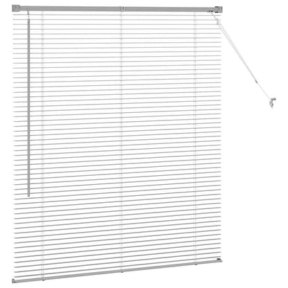 Fensterjalousie mit Vorhängen Manuell Silber Aluminium