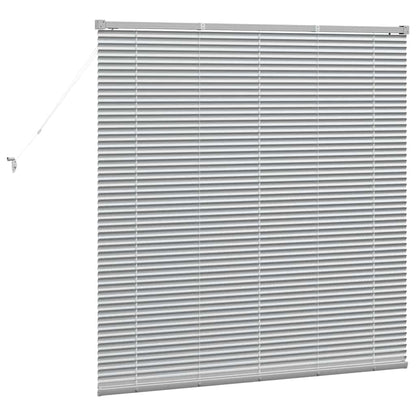 Fensterjalousie mit Vorhängen Manuell Silber Aluminium