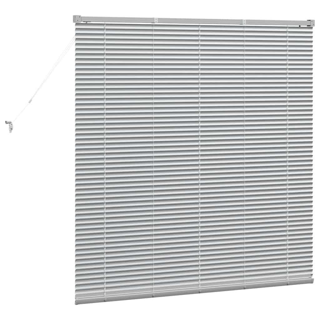 Fensterjalousie mit Vorhängen Manuell Silber Aluminium