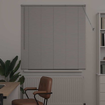 Fensterjalousie mit Vorhängen Manuell Silber Aluminium