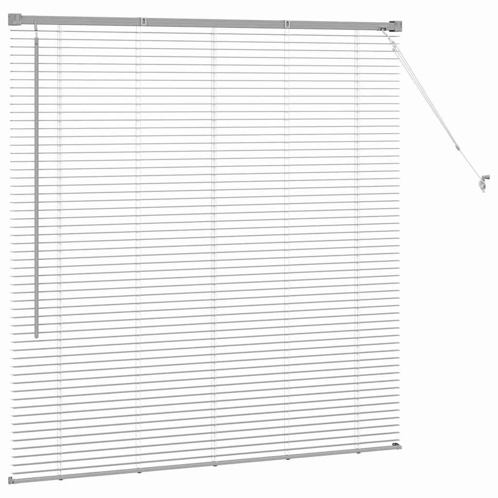 Fensterjalousie mit Vorhängen Manuell Silber Aluminium