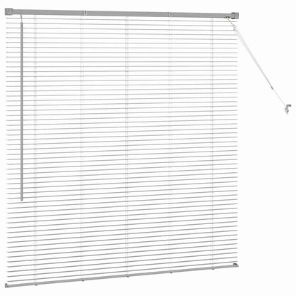 Fensterjalousie mit Vorhängen Manuell Silber Aluminium