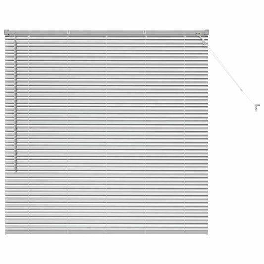 Fensterjalousie mit Vorhängen Manuell Silber Aluminium