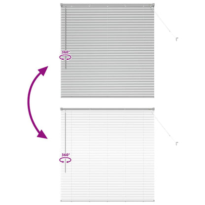 Fensterjalousie mit Vorhängen Manuell Silber Aluminium