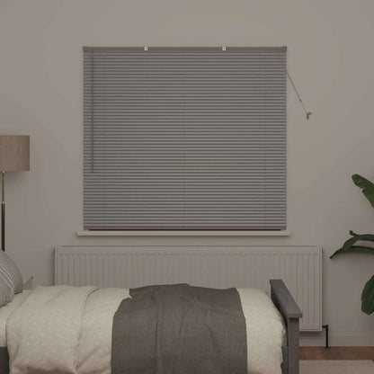 Fensterjalousie mit Vorhängen Manuell Silber Aluminium