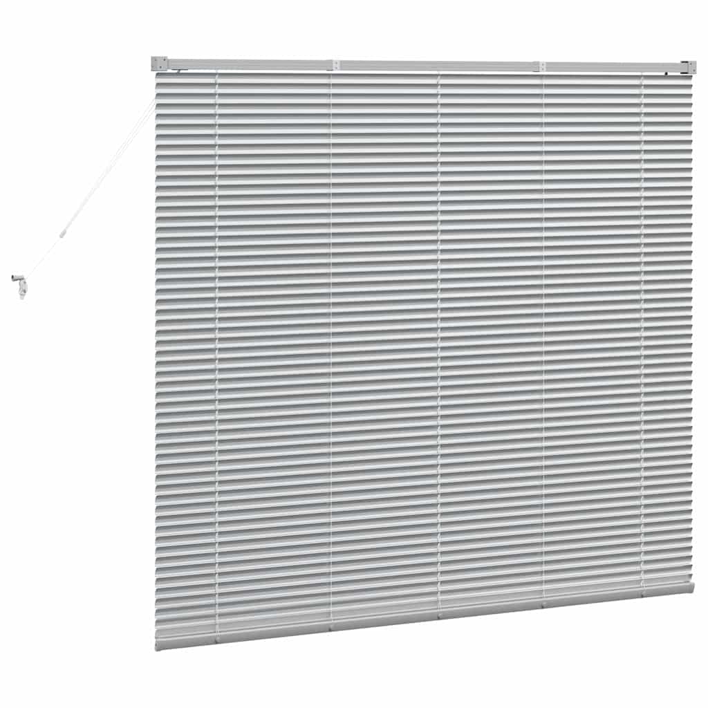 Fensterjalousie mit Vorhängen Manuell Silber Aluminium