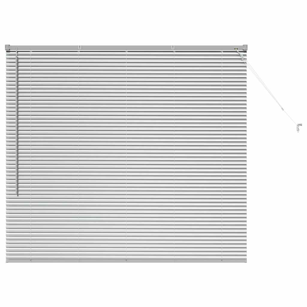 Fensterjalousie mit Vorhängen Manuell Silber Aluminium