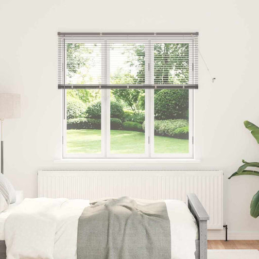 Fensterjalousie mit Vorhängen Manuell Silber Aluminium