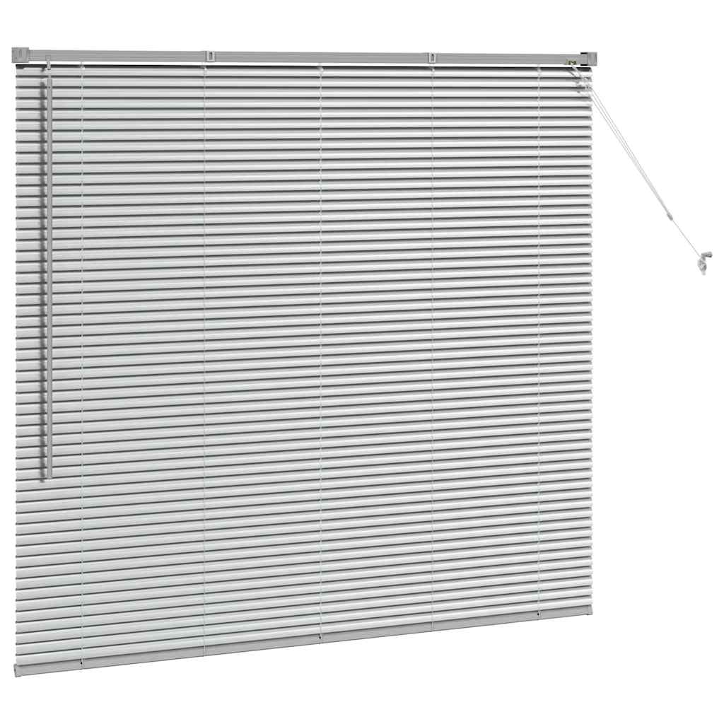 Fensterjalousie mit Vorhängen Manuell Silber Aluminium