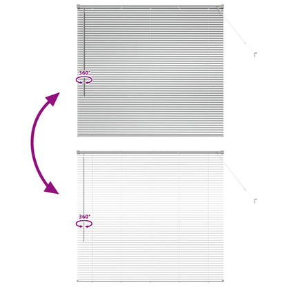 Fensterjalousie mit Vorhängen Manuell Silber Aluminium