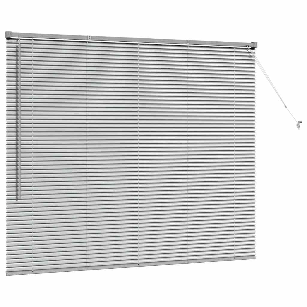 Fensterjalousie mit Vorhängen Manuell Silber Aluminium