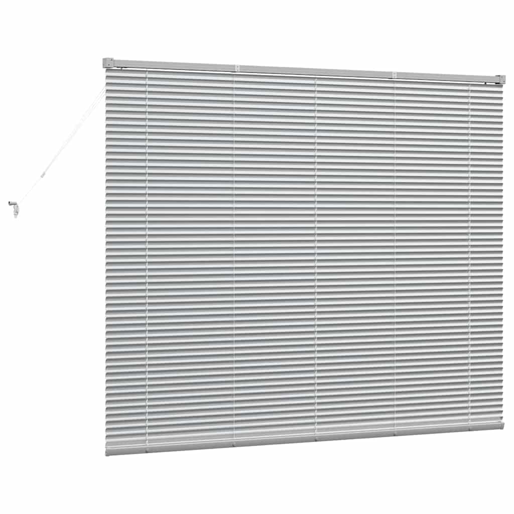 Fensterjalousie mit Vorhängen Manuell Silber Aluminium