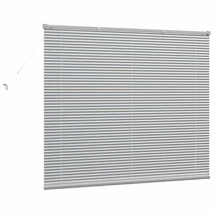 Fensterjalousie mit Vorhängen Manuell Silber Aluminium