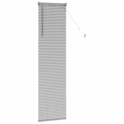 Fensterjalousie mit Vorhängen Manuell Silber Aluminium