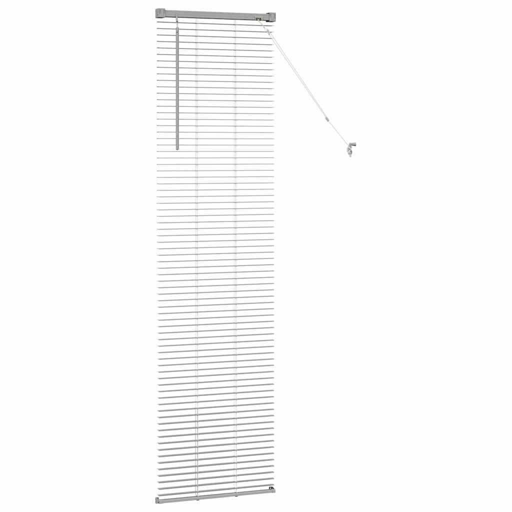 Fensterjalousie mit Vorhängen Manuell Silber Aluminium