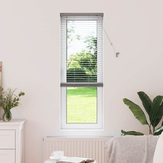 Fensterjalousie mit Vorhängen Manuell Silber Aluminium