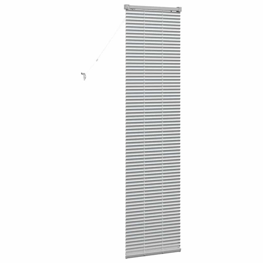Fensterjalousie mit Vorhängen Manuell Silber Aluminium