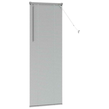 Fensterjalousie mit Vorhängen Manuell Silber Aluminium