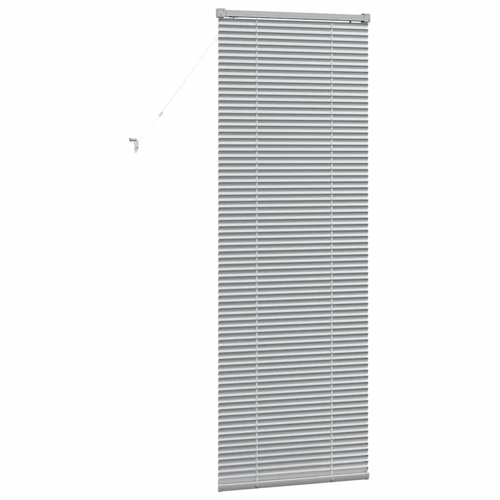 Fensterjalousie mit Vorhängen Manuell Silber Aluminium