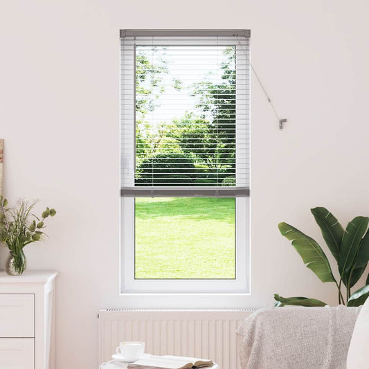 Fensterjalousie mit Vorhängen Manuell Silber Aluminium
