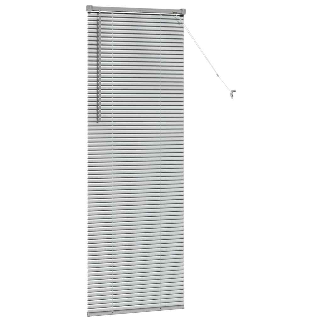 Fensterjalousie mit Vorhängen Manuell Silber Aluminium