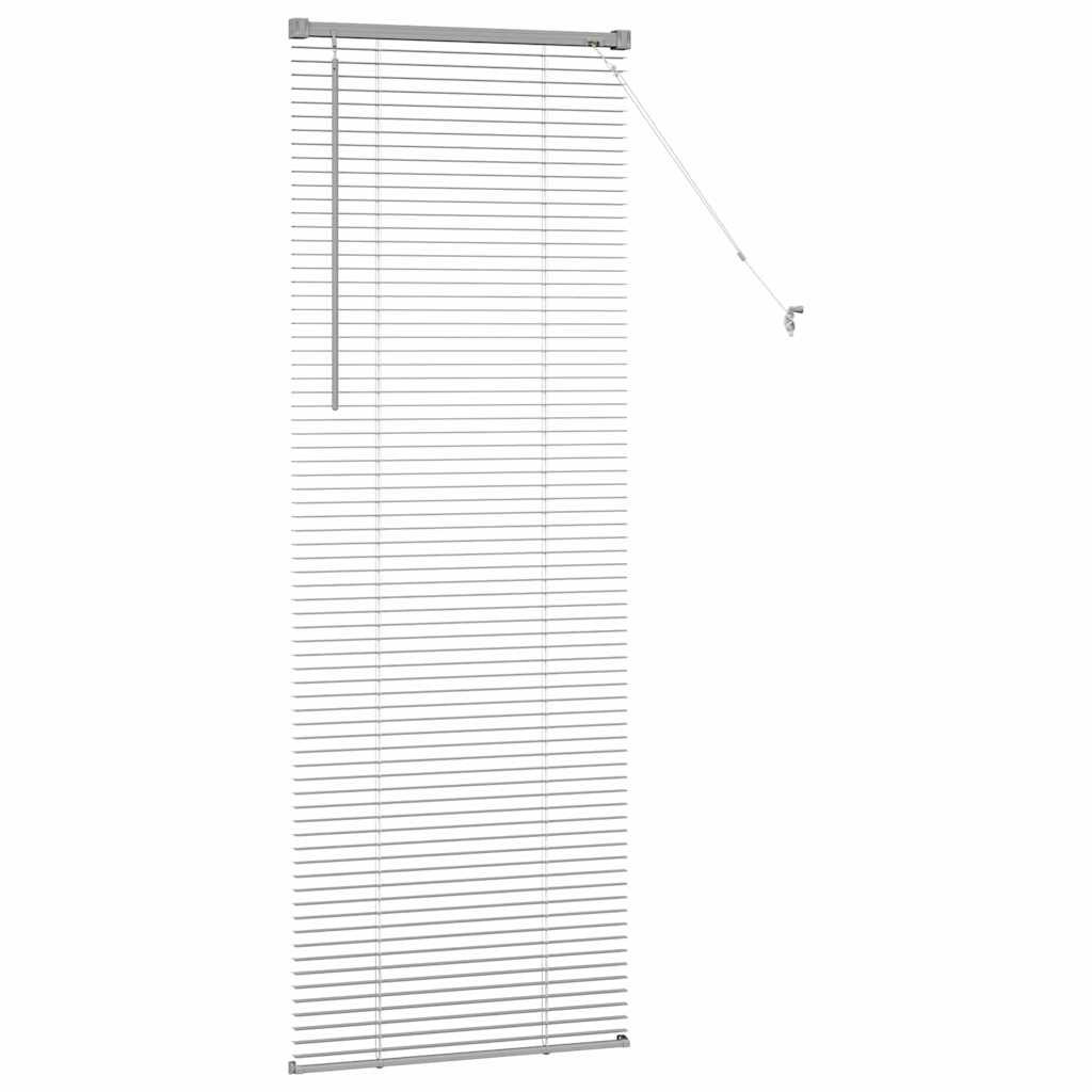Fensterjalousie mit Vorhängen Manuell Silber Aluminium