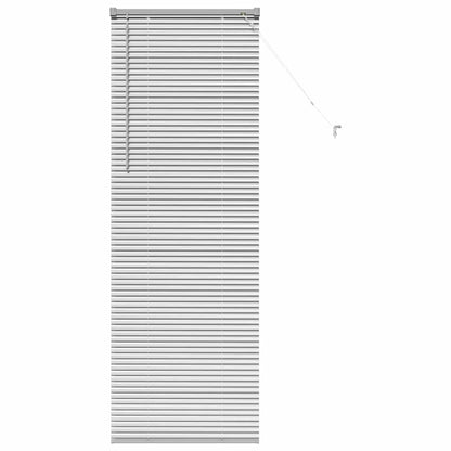 Fensterjalousie mit Vorhängen Manuell Silber Aluminium