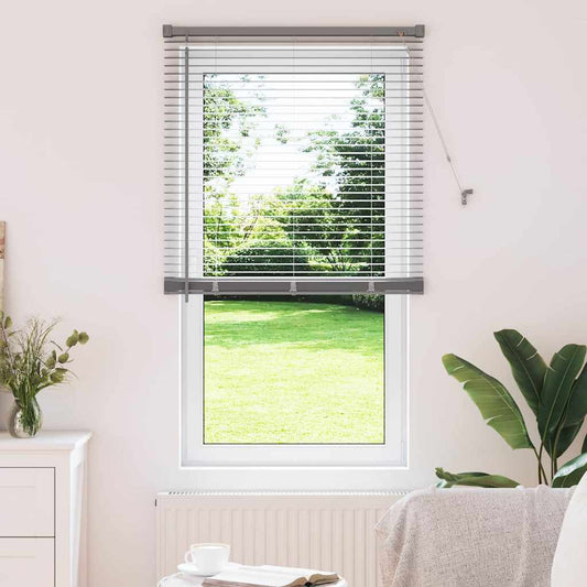 Fensterjalousie mit Vorhängen Manuell Silber Aluminium