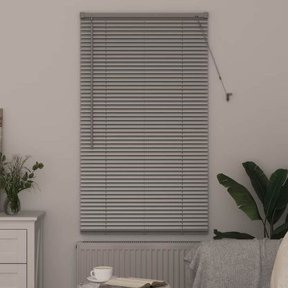 Fensterjalousie mit Vorhängen Manuell Silber Aluminium