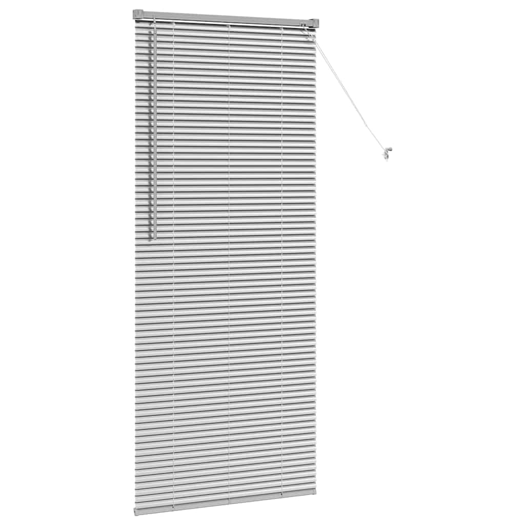 Fensterjalousie mit Vorhängen Manuell Silber Aluminium
