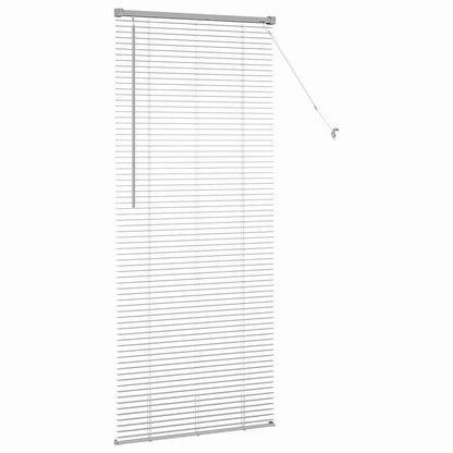 Fensterjalousie mit Vorhängen Manuell Silber Aluminium