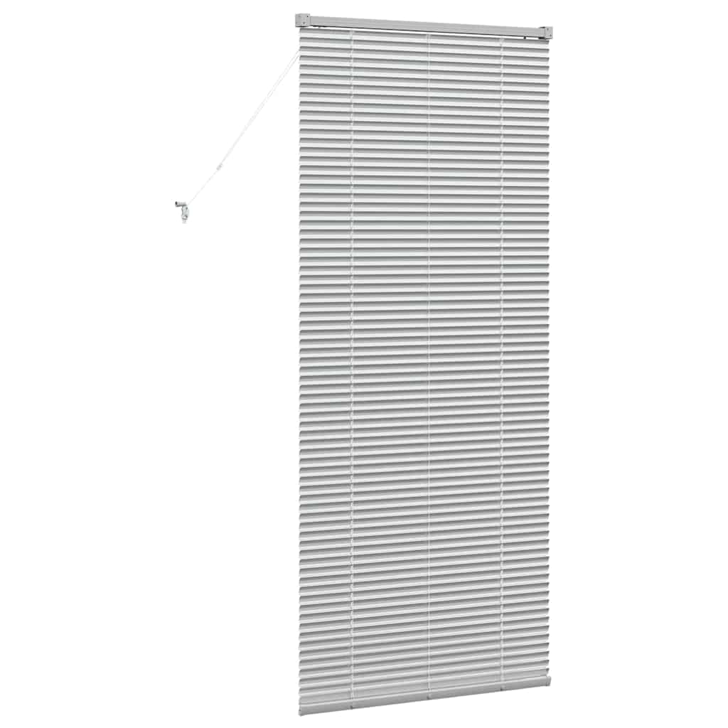 Fensterjalousie mit Vorhängen Manuell Silber Aluminium