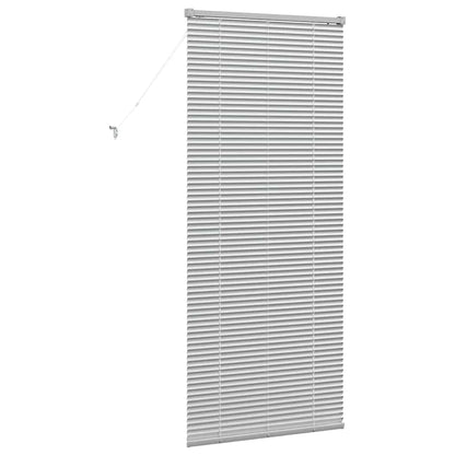 Fensterjalousie mit Vorhängen Manuell Silber Aluminium