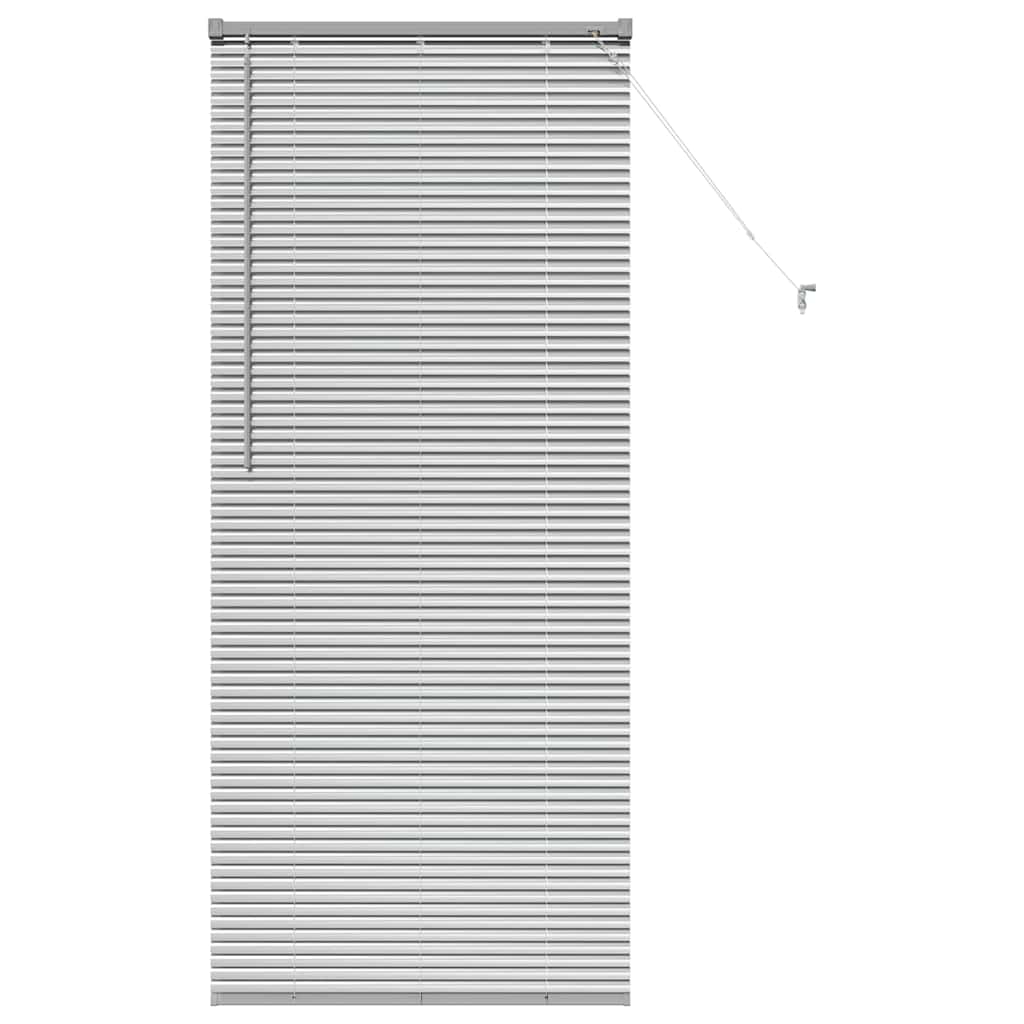 Fensterjalousie mit Vorhängen Manuell Silber Aluminium