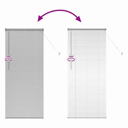 Fensterjalousie mit Vorhängen Manuell Silber Aluminium