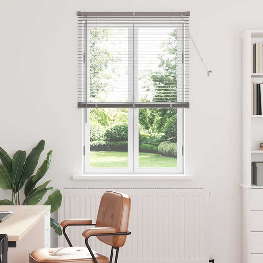 Fensterjalousie mit Vorhängen Manuell Silber Aluminium