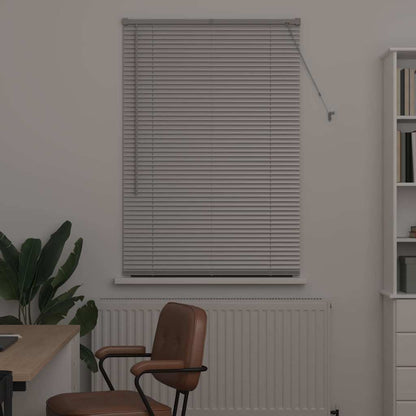 Fensterjalousie mit Vorhängen Manuell Silber Aluminium