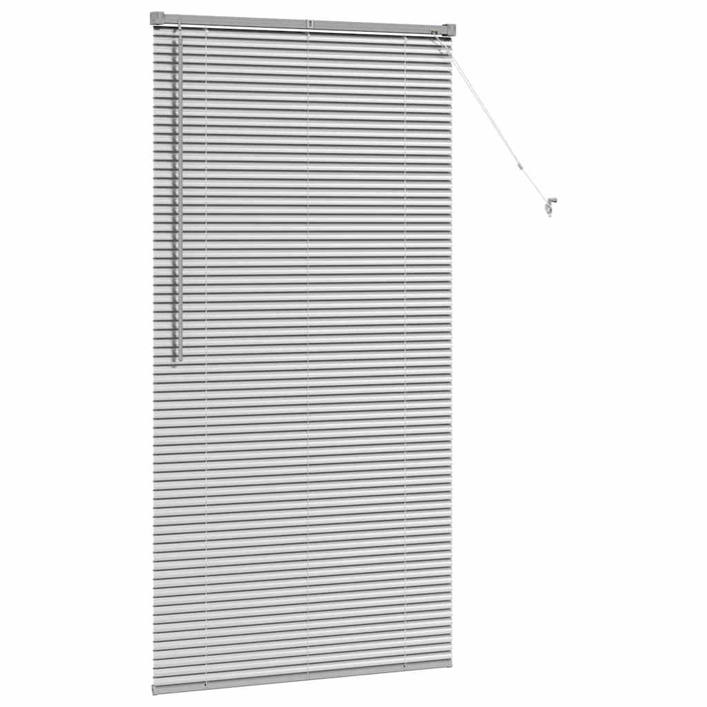 Fensterjalousie mit Vorhängen Manuell Silber Aluminium