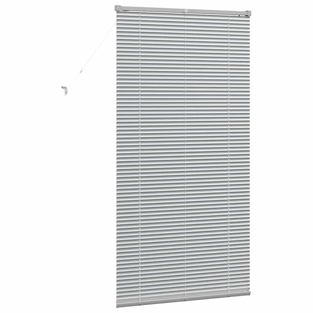 Fensterjalousie mit Vorhängen Manuell Silber Aluminium
