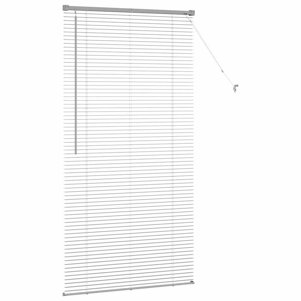 Fensterjalousie mit Vorhängen Manuell Silber Aluminium