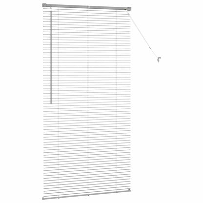Fensterjalousie mit Vorhängen Manuell Silber Aluminium