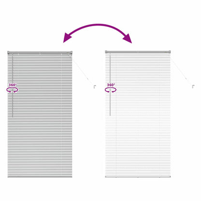 Fensterjalousie mit Vorhängen Manuell Silber Aluminium