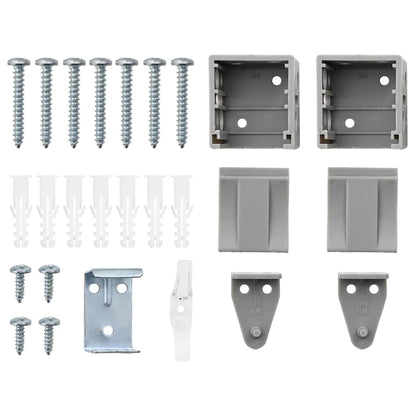 Fensterjalousie mit Vorhängen Manuell Silber Aluminium