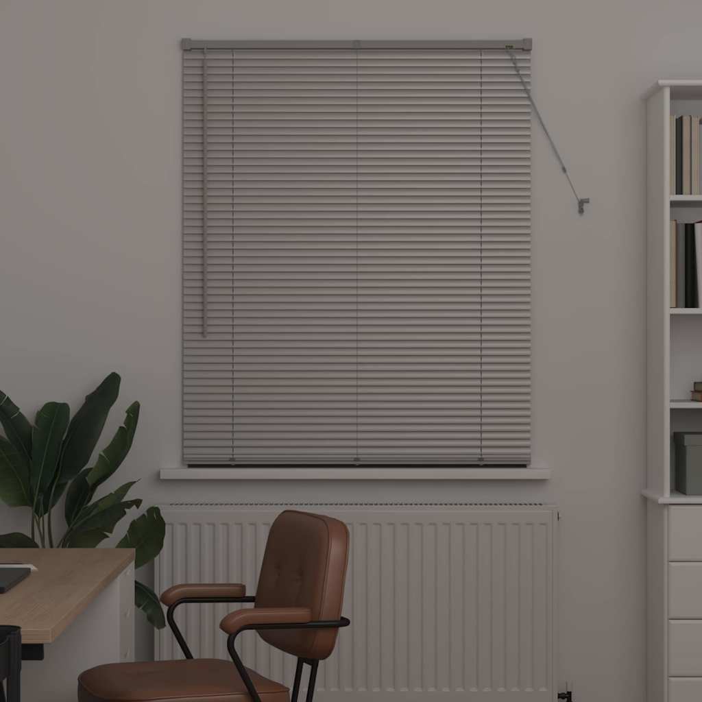 Fensterjalousie mit Vorhängen Manuell Silber Aluminium