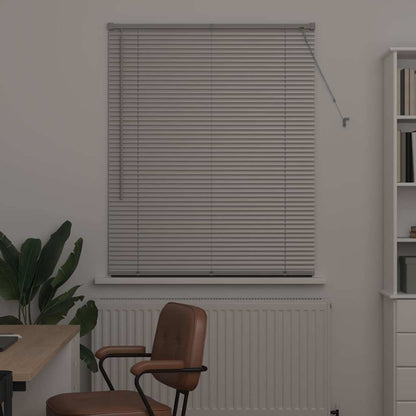 Fensterjalousie mit Vorhängen Manuell Silber Aluminium