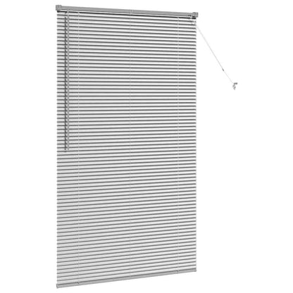 Fensterjalousie mit Vorhängen Manuell Silber Aluminium