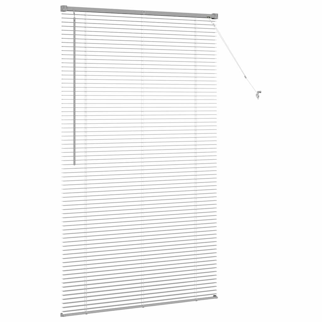 Fensterjalousie mit Vorhängen Manuell Silber Aluminium